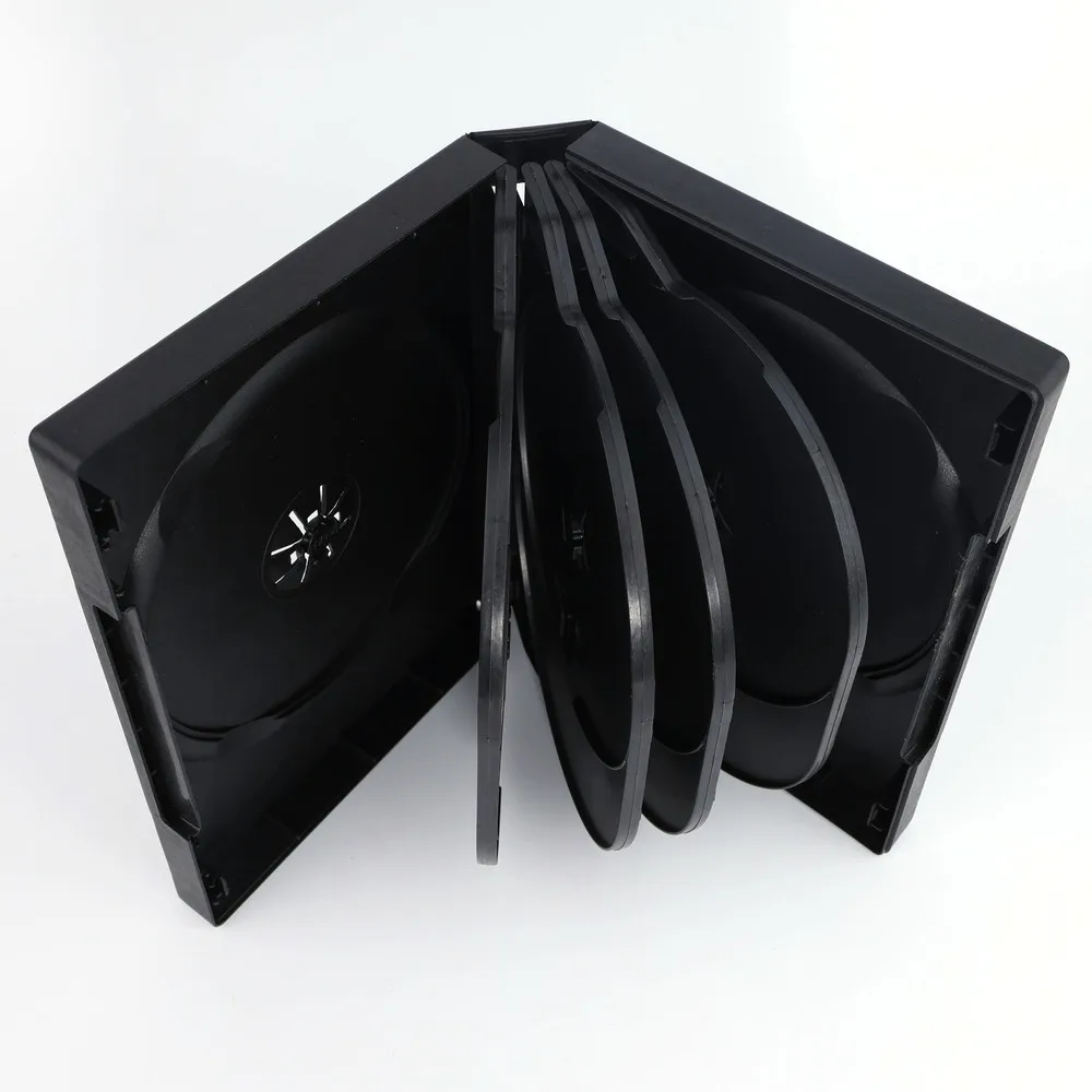 2021 hot sale Black PP Dvd  10 Discs Cases Customized Cd Cover Plastic Cd Packaging Case