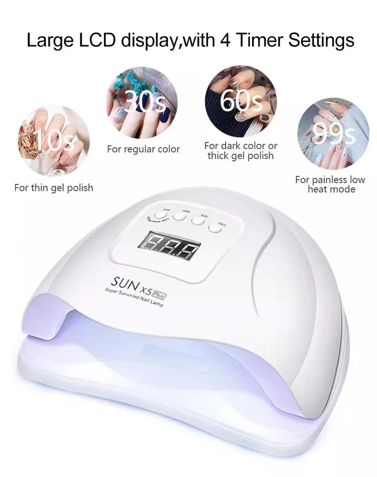 UV Gel Lamp LED Nail Light Fast Nail Dryer for Gel Polish Portable Handle Large Space Nail Art Equipment Manicure Tool