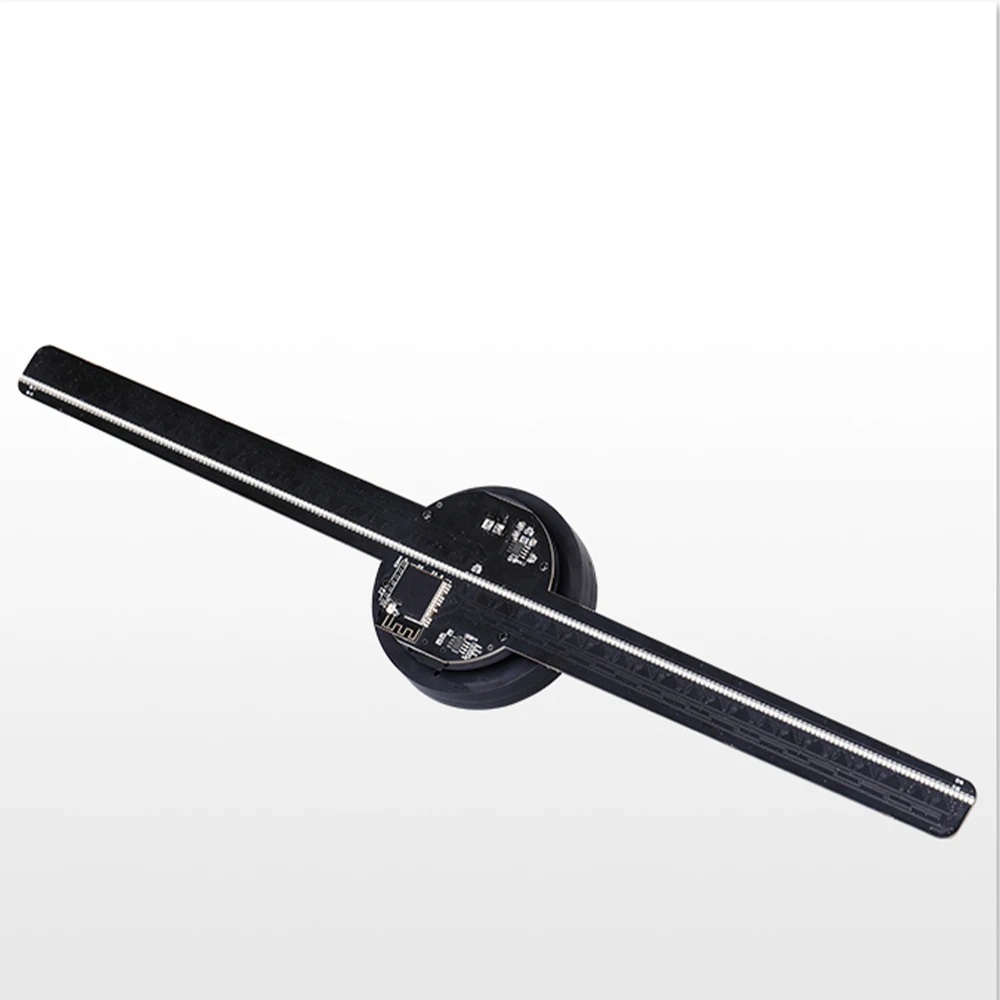 3D Desktop Fan Screen Hologram Advertising Machine Projector Light Display Holographic Battery Powered Desktop LED Fan