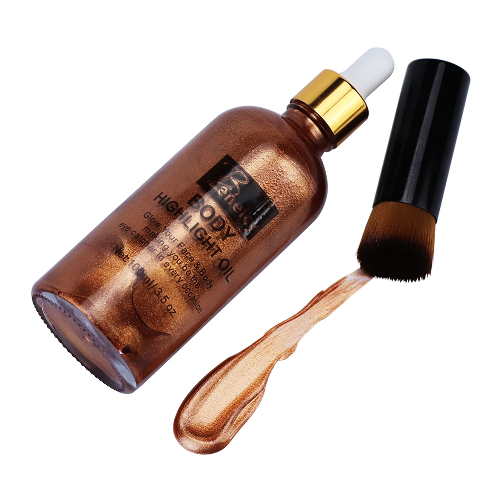 Hot organic skin care multi-colored skin oil scented cosmetics sparkling shimmering moisturizing body oil