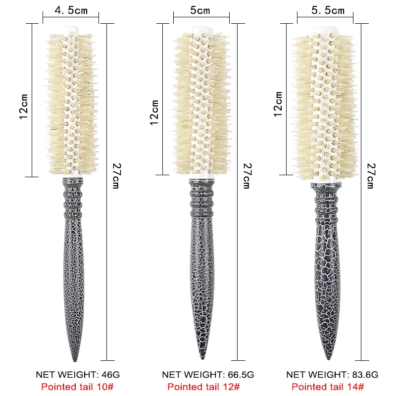 Boar Bristle Brush Round Brush Ceramic Styling For Blow Drying Rotating Hot Sale Salon Hair Tool Roller Hair Brush