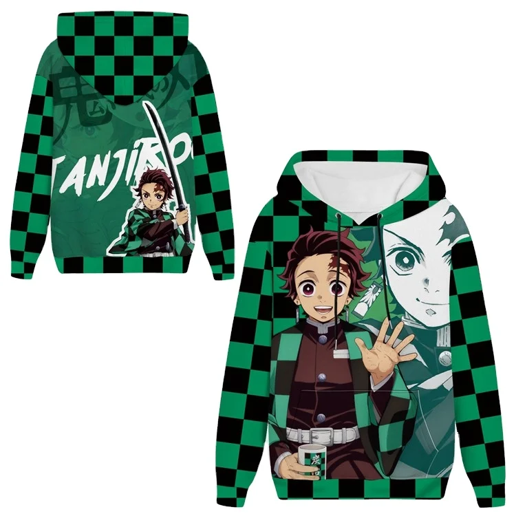 8 видов стилей толстовка с капюшоном Kimetsu no Yaiba цветным принтом Аниме Толстовка