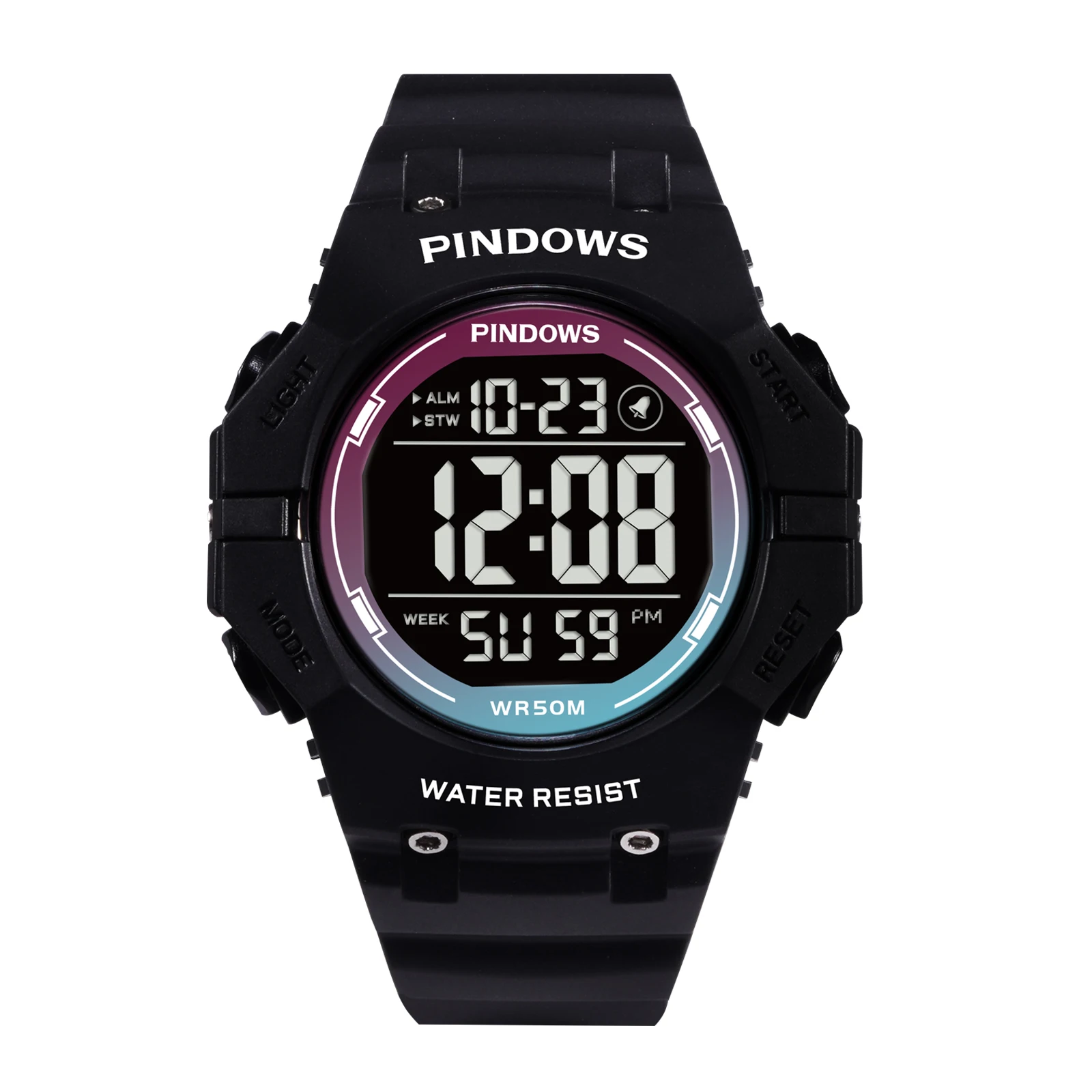 Manufacturers In China Mould Making Plastic Band Resin Led Number Display Alarm Colorful Comfortable With Light Digital Watches