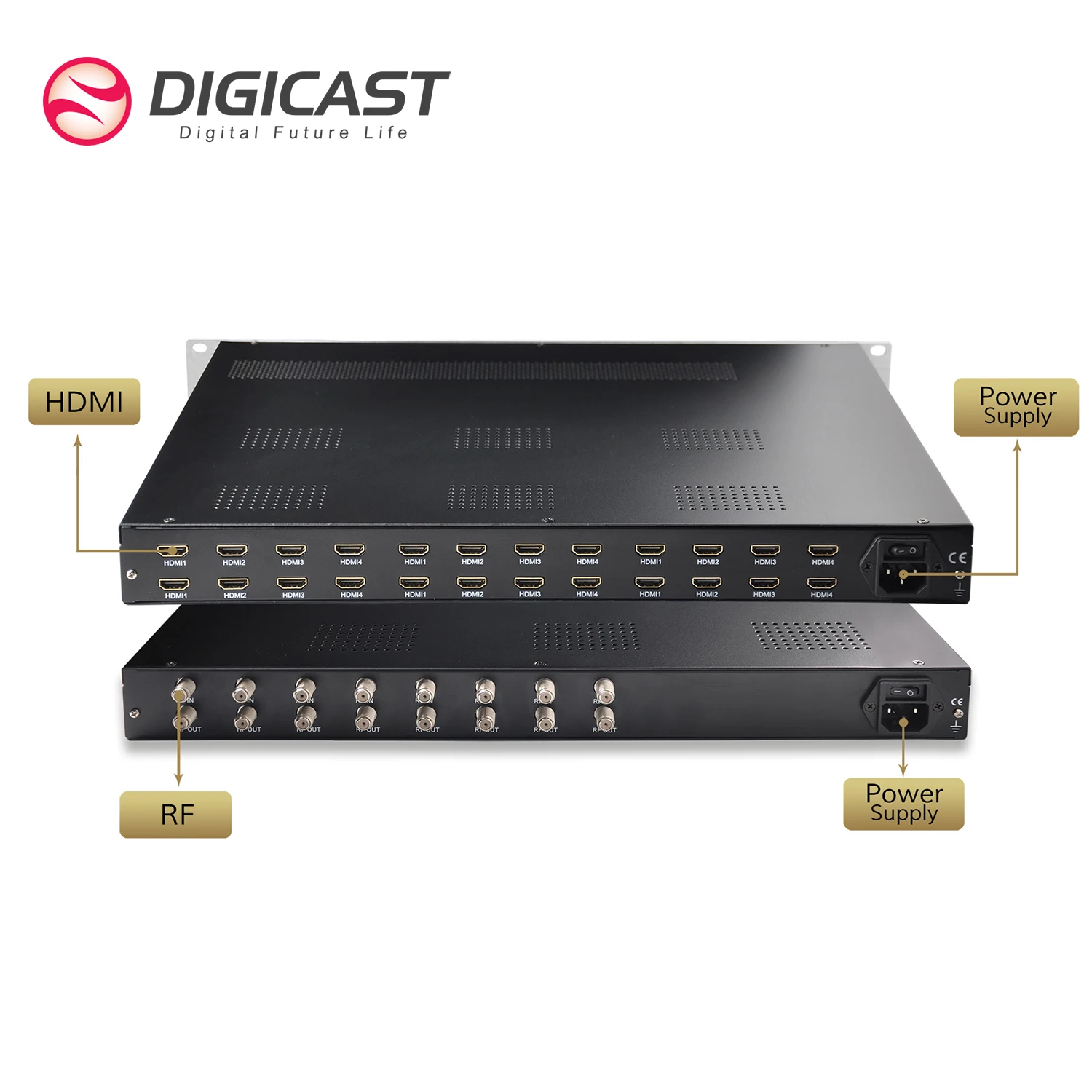 Многоканальный HD H264 кодировщик модулятор 4 или 8 RF выход для цифровой ТВ Headend