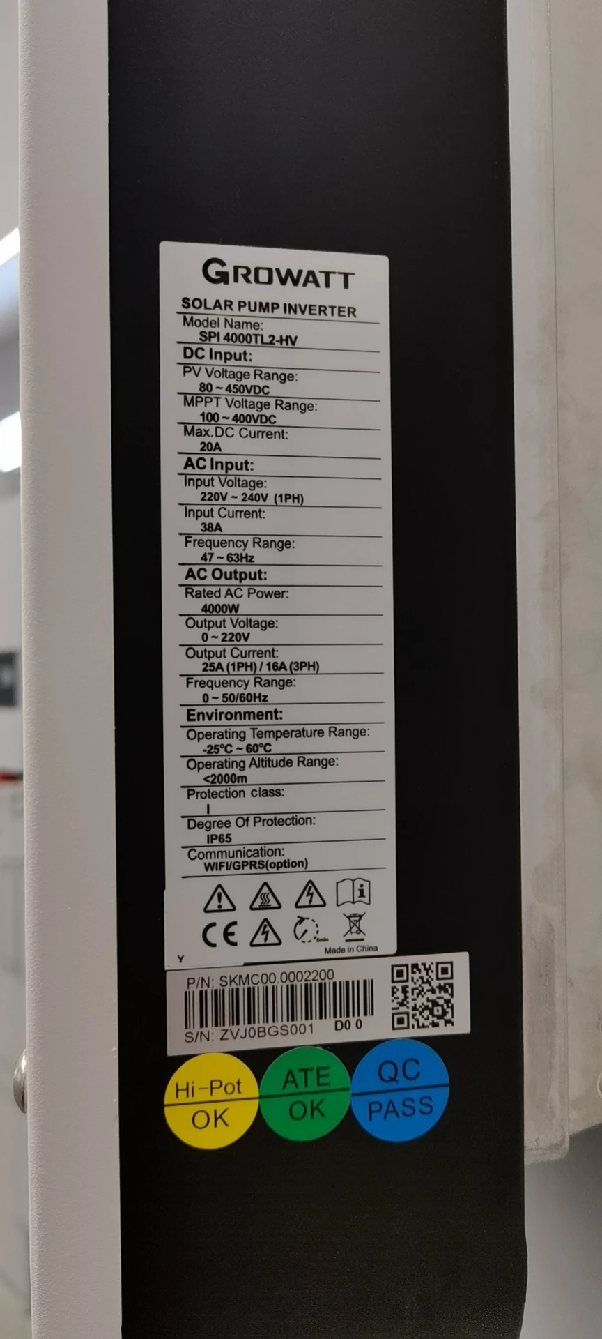 GROWATT Солнечный фотоэлектрический водяной насос инвертор 3kw 5.5kw 7.5kw 10kw 15kw 22kw трехфазный 380v 3PH инверторы для сельского