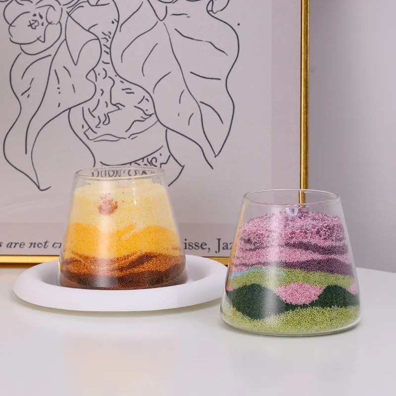 Wholesale Hot Diy Handmade Natural Bulk Pearled Candle Various Color Fine Palm Sand Wax Powder Artistic Ice Sand Wax Candle
