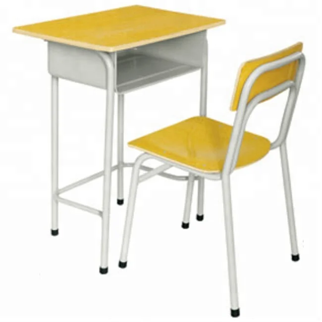 School Student Desk and Chair Fixed Child Bed Room Furniture Set Environmental Wooden Study Table Chair Designs