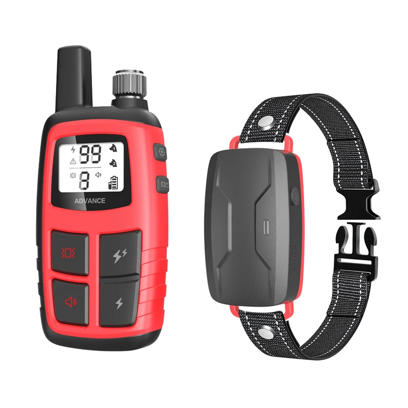 Anti Bark Dog Collar Red Color Shock Small Medium Large Dogs Bark Control Pet Training behavior products