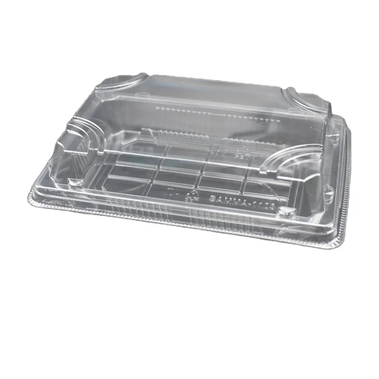 Hot selling high quality plastic sushi tray fresh keeping food grade sushi tray to go leak proof sushi box