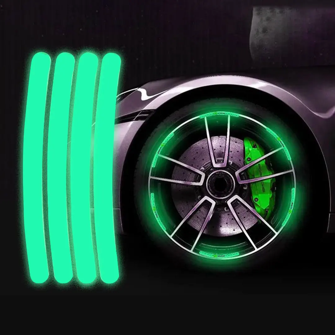 20 шт. подшипник ступицы колеса для автомобиля стикер высокая отражающая полоса лента для автомобиля мотоцикла ночного вождения светящийся Универсальный наклейки для автомобиля
