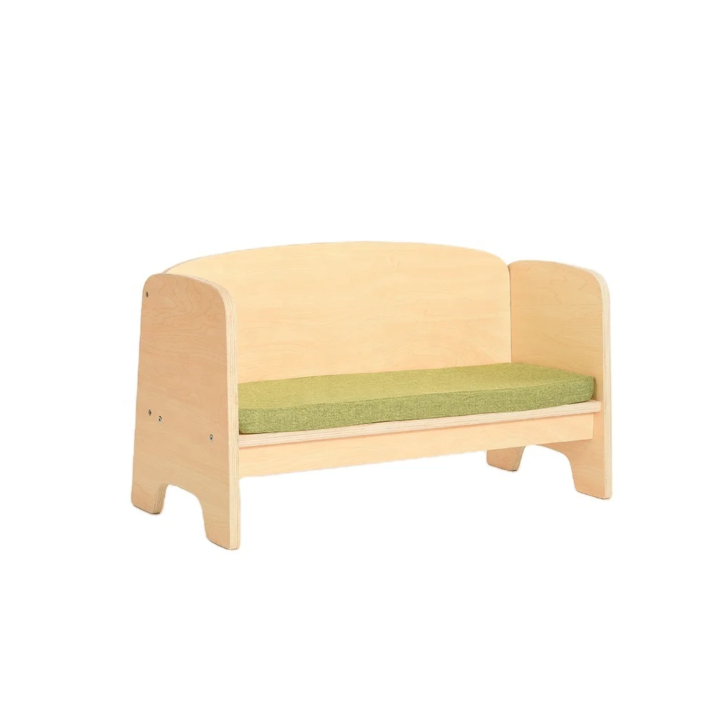 Montessori Preschool Furniture Daycare Kindergarten Sofa Chair Wooden Childcare Nursery Classroom Wooden Chair For Kids