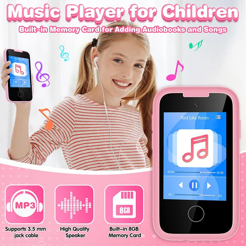 Popular Toy Kids Camera Cell Mobile Phone Camera Game Phone Cute Learning Kid Smart Phone Toy for Children Kids Age 3-7