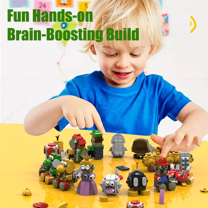 2025 New Super Small Animal Game 16-IN-1 Building Block Set ABS Plastic Creative Moc Bricks Custom Assembly Toys for Children