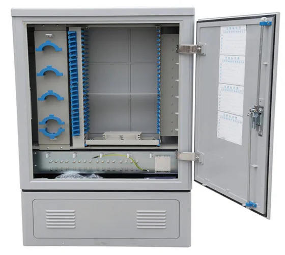 144-core Fiber Optic Junction Box Outdoor SPCC 96-core ODF Box FC/SC Full Distribution Optical Junction Cabinet Splitting Box