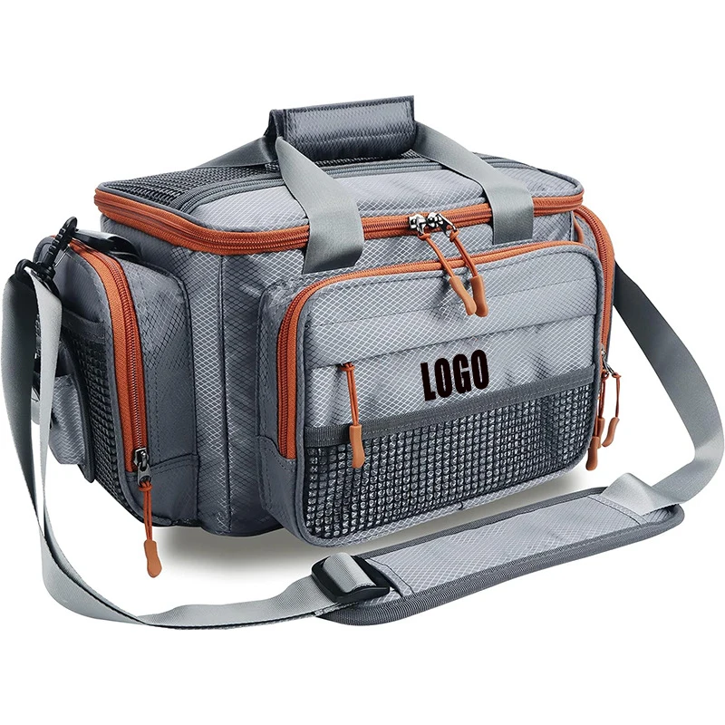 Custom Fly Fishing Bags Lure Reel Line Storage Handbags with Shoulder Strap Fishing Accessories Organizer Waterproof Tackle Bags