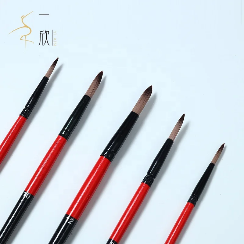 Yixin  Squirrel fur hair watercolour paint brushes professional artist  watercolor gouache paint brush set watercolour brushses