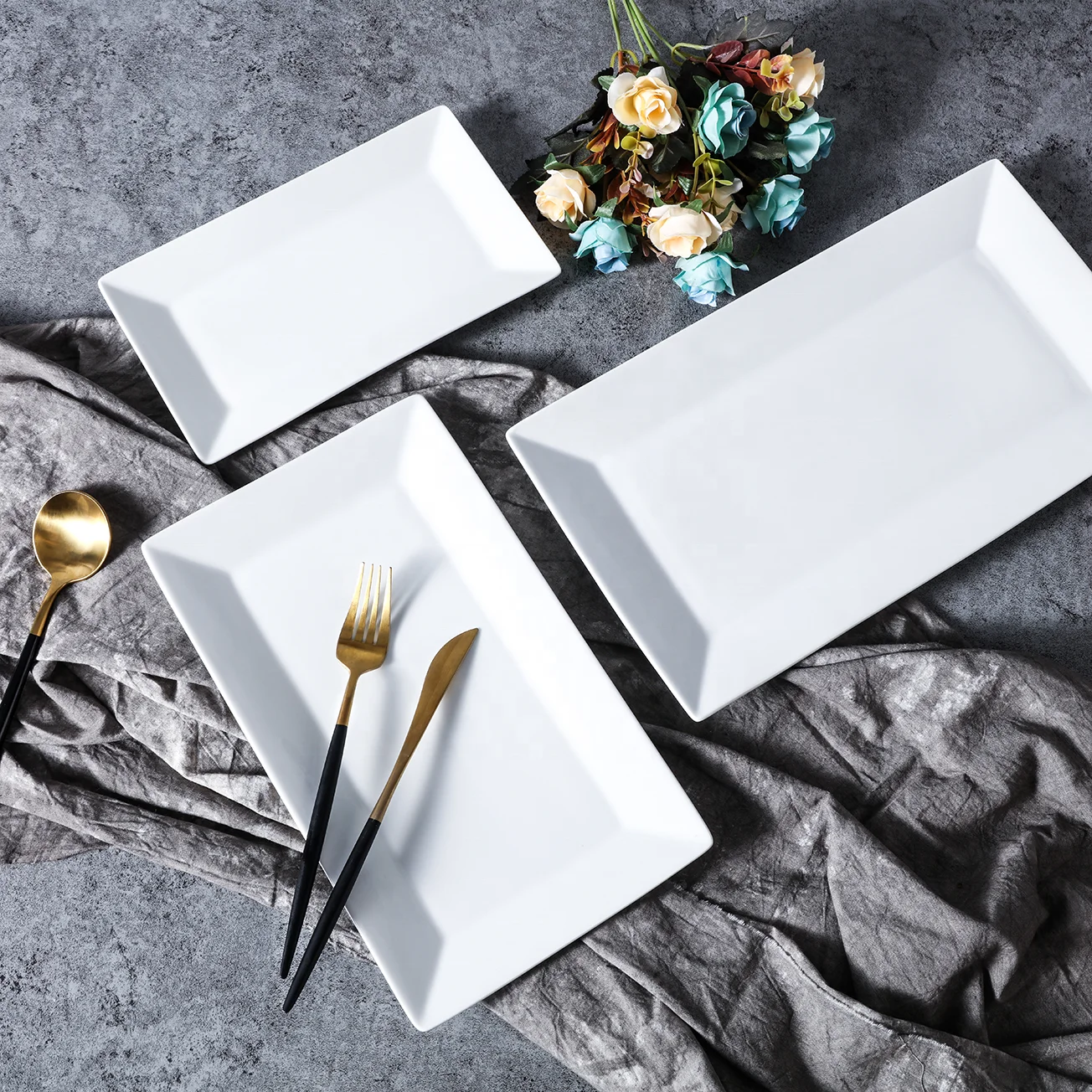 Белая Квадратная тарелка для использования в отеле и ресторане, лидер продаж, китайские продукты, тарелки, керамические тарелки для обеденного набора