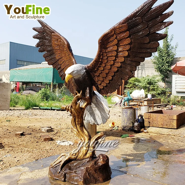 Indoor outdoor garden park Decor big metal Bronze Eagle Statue For Sale