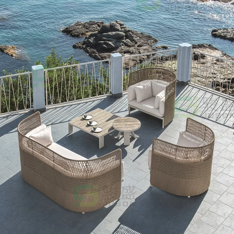 royal patio garden set beach chaise lounge outdoor wicker rattan hotel sofa