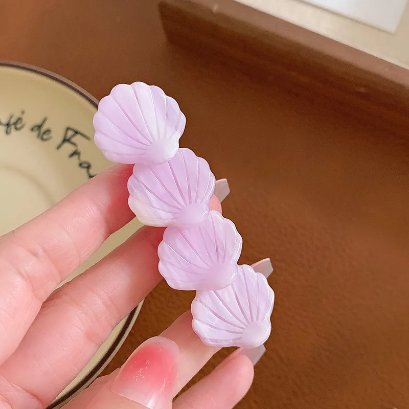 Acetic Acid Sweet Shell Side Claw Hair Acetate Cute Girl Clip Bangs Duck Beak Clip Colorful Small Hairpin No Trace Clip