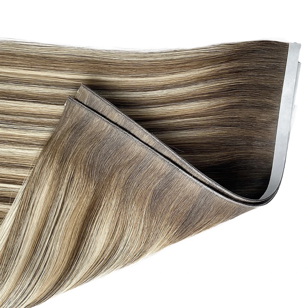 Russian Hair Double Drawn Ultra Slim genius weft invisible long tape pu weft