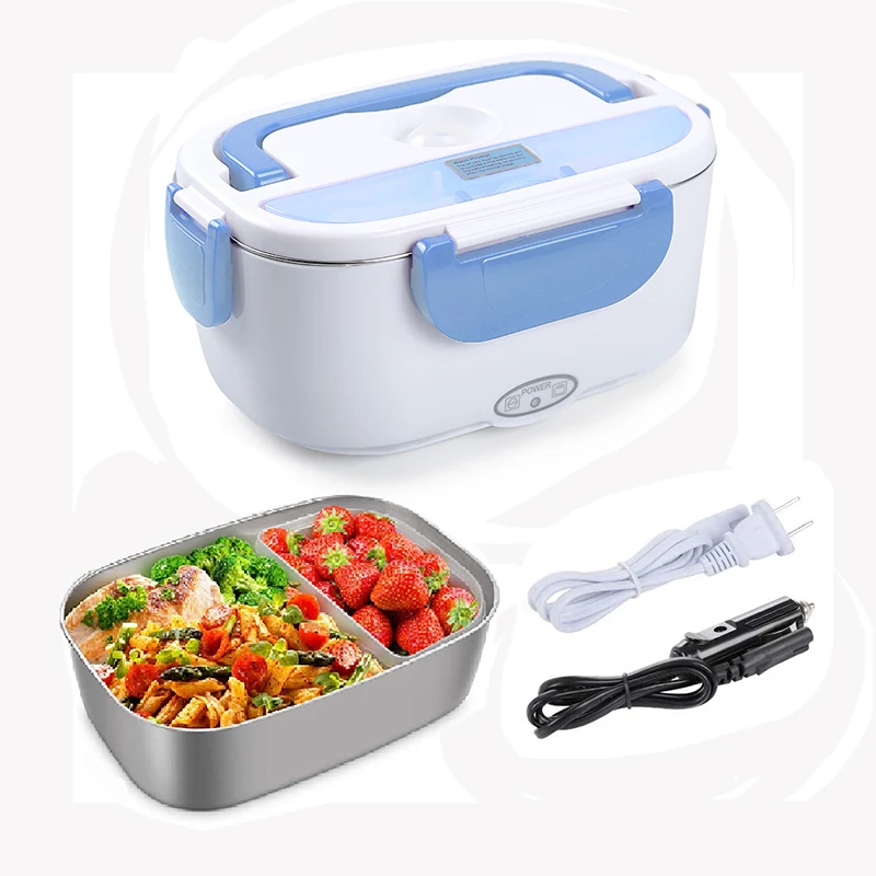 
electric food warmer lunch box 110V 220V 12V 24V 40W stainless steel car and home portable electric lunch box food heater 