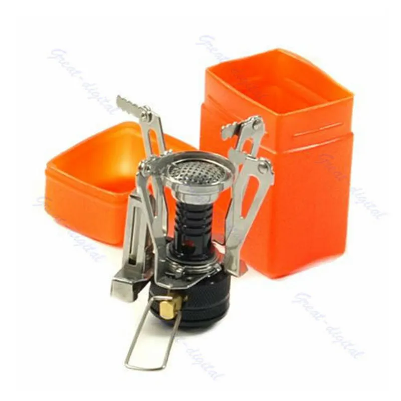 
Hot sale portable pocket stove with electronic ignition picnic camping integrated mini stove 