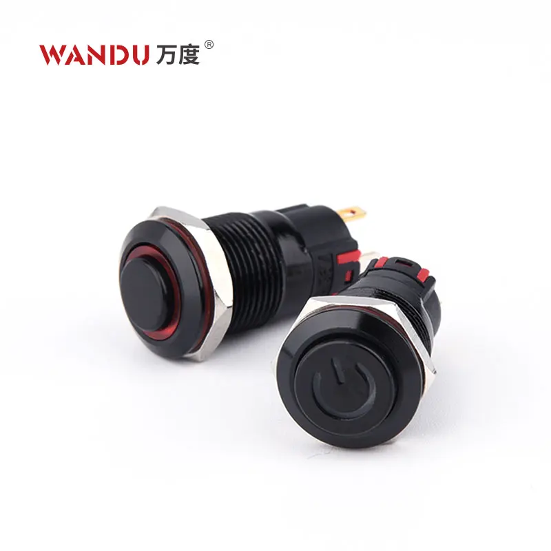 Заказчик доверие Высокое качество 12 В/24 В 16 мм монтажное отверстие IP67 мгновенная фиксация металлический кнопочный переключатель