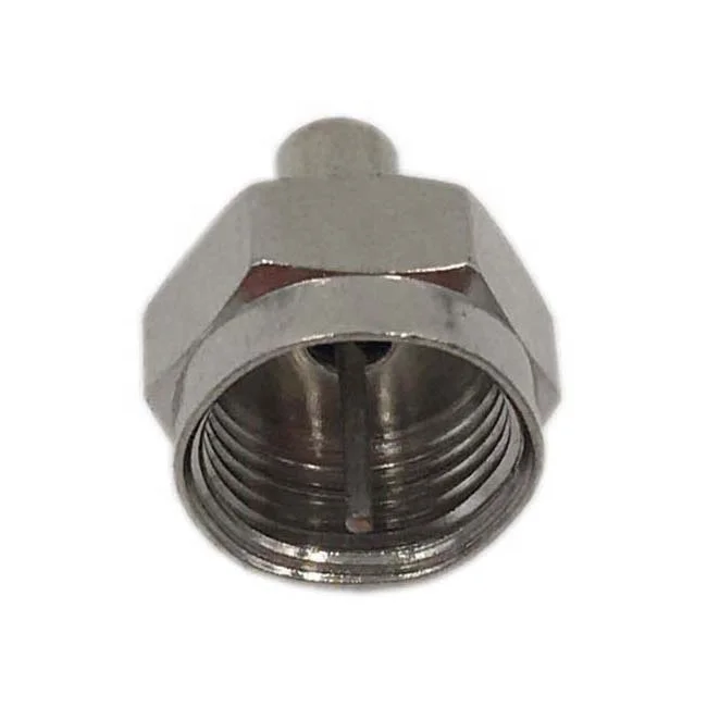 factory direct  brass zinc material  75 Ohm  F  connector Terminator for coaxial cable