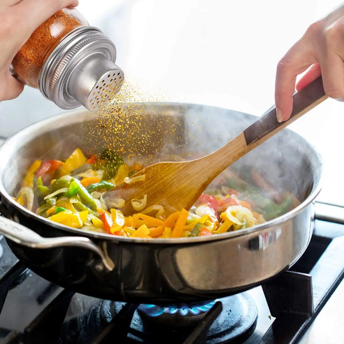 Wholesale Wide Mouth 70mm  Mason Spice Jar Shaker Lid Cocktail Shaker Lids