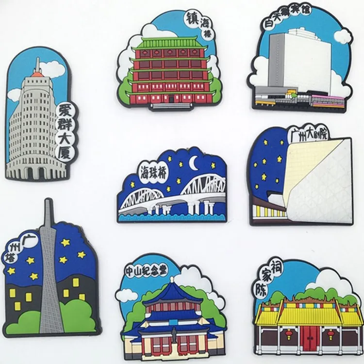 3D PVC Tourism Souvenir Fridge Magnet High Quality Factory Custom Make 3D Fridge Magnets
