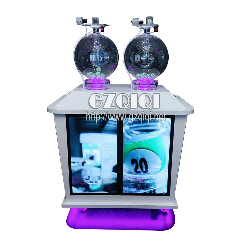 Customized multi-cylinder 2D lottery machine for PICK 2 game machine  with sphere cylinders