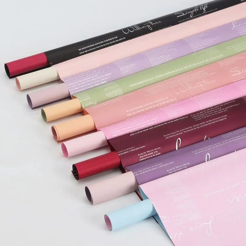 Gift Wrapping Paper Double-sided Color Film Flower Wrapping Paper Gift Wrap Paper Roll