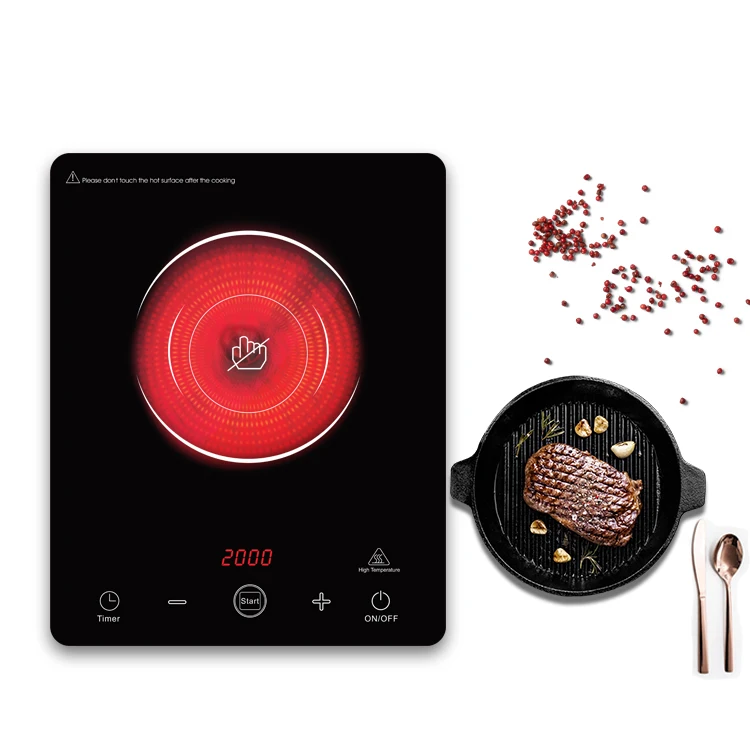 Лидер продаж индукционная варочная панель 2 кВт мультифункциональная керамическая плита из нержавеющей стали