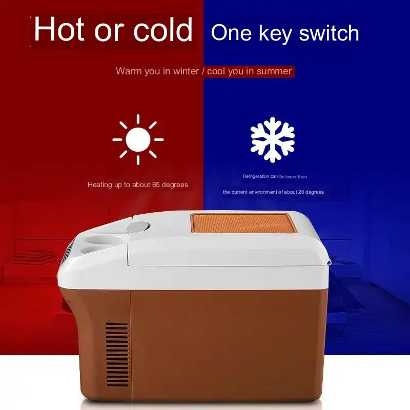 Factory Supply 12v 220v Small Freezer Car Fridge Portable Refrigerator 15L Camp With LED Display
