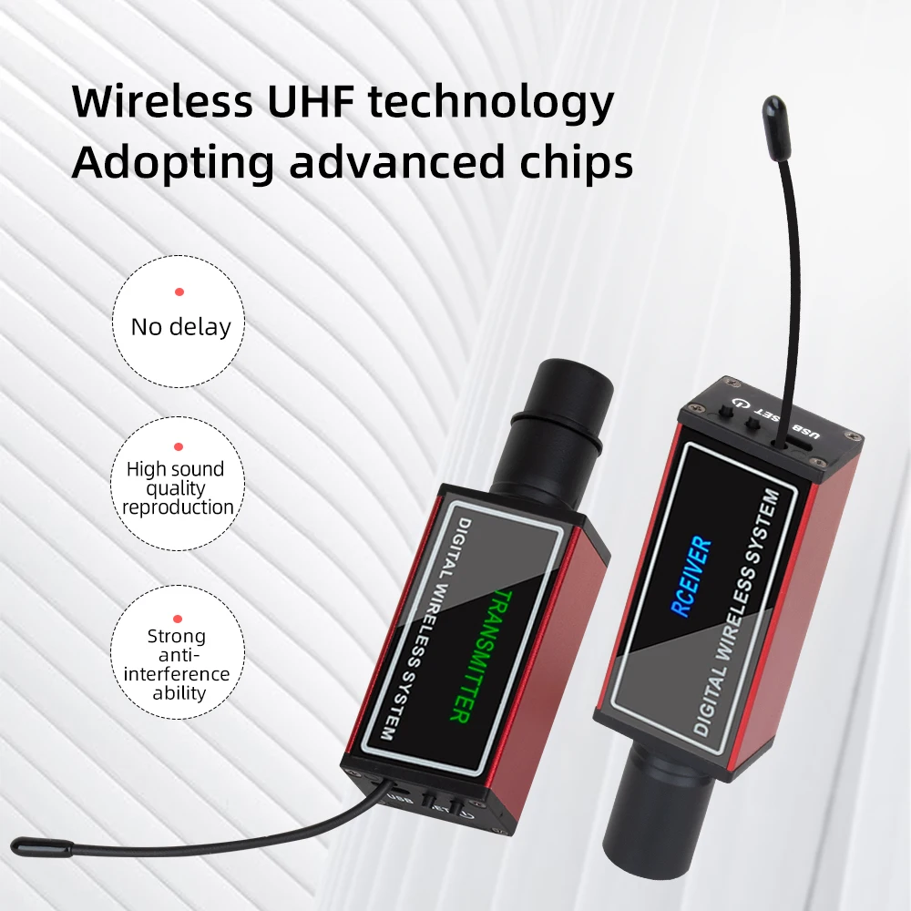 Беспроводная микрофонная система UHF с передатчиком и приемником XLR профессиональный проводной конверсионный беспроводной разъем