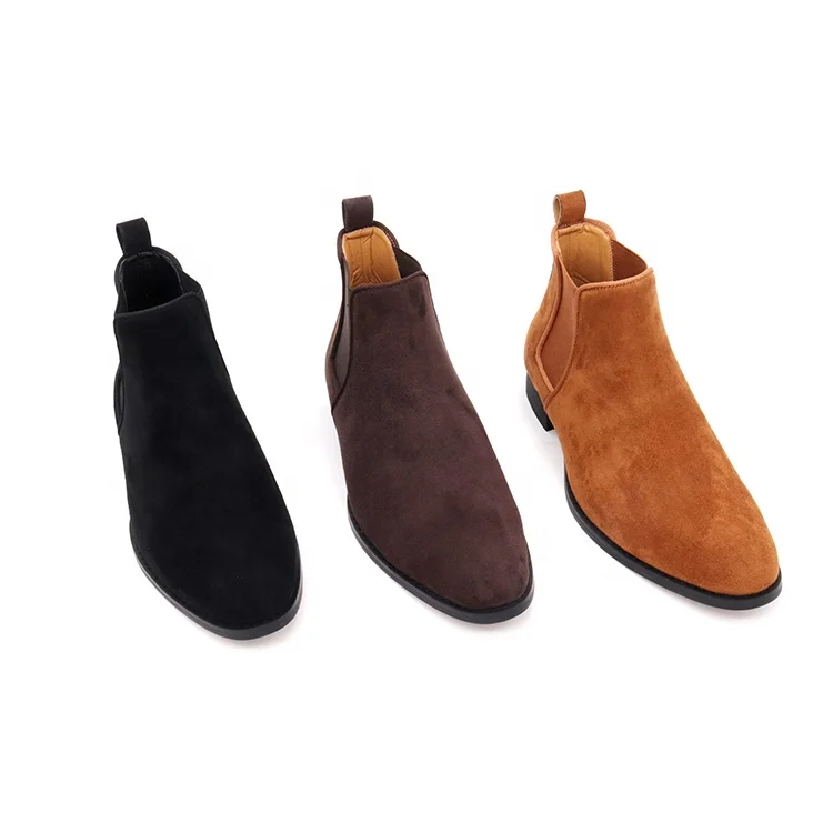 
Export quality new fashion well-made boots chelsea suede mens shoes slip-on 