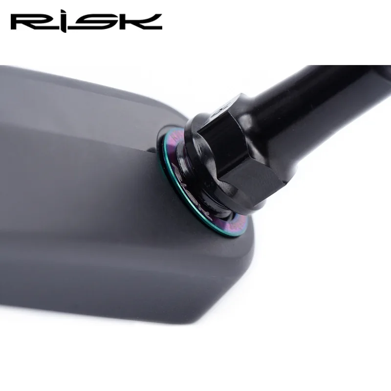 RISK One Pair Bicycle Pedal Washer Mountain Road Bike Titanium Alloy Crank Arm Replacement Spacer O Ring Lightweight durable