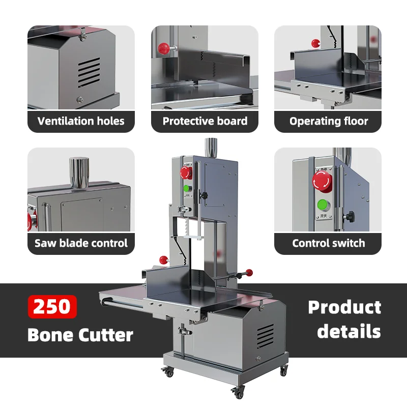 High Efficiency Stainless Steel Meat Bone Cutter Machine New Design High-Speed  Meat Bone Saw Machine for Meat Processing