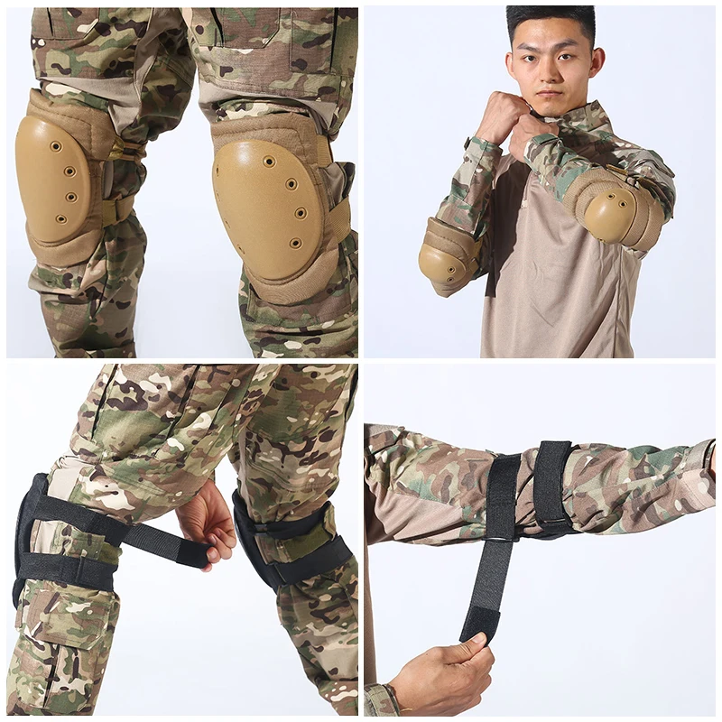 Outdoor tactics Hard shell elbow pads Ski skating sports Rock climbing knee pads Thickened CS real equipment training elbow pads