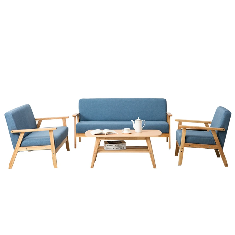 Minimalist 1+2+3 Sofa Office Room Furniture Set, Nordic Modern Design Office Sofa