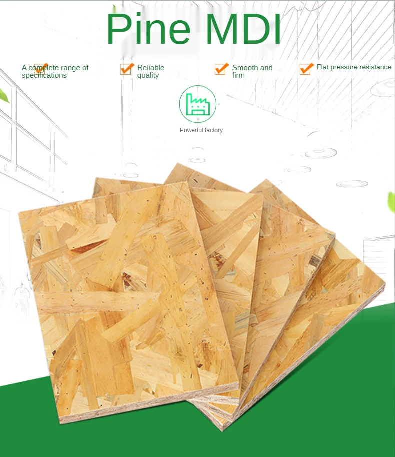 Water Resistant OSB Cheap OSB Board OSB2 9mm/12mm/15mm/16mm/18mm/Flakeboard for Decoration