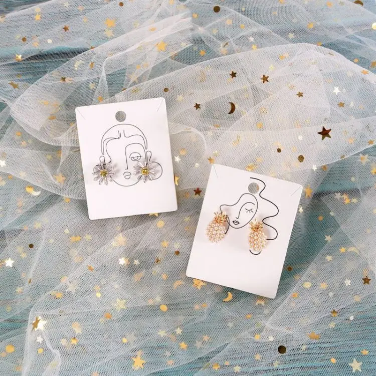 Jewelry Display Card for Chain Earring Packing Paper Necklace Card Recycled Fashion Design Customized Image