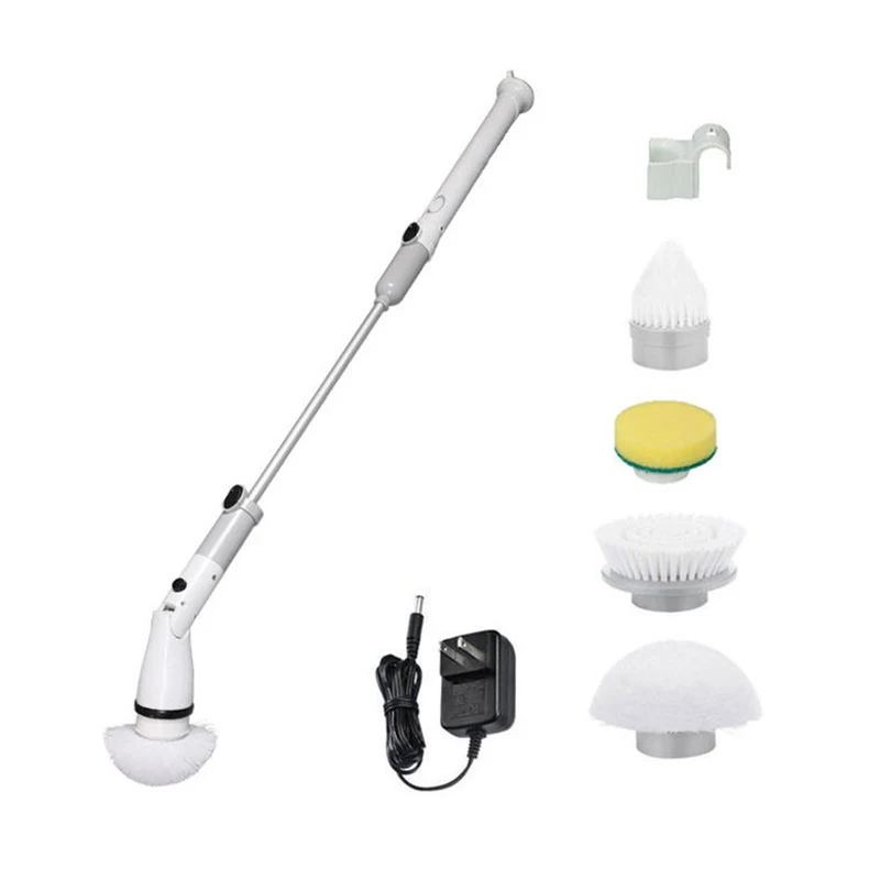 Multipurpose Extendable Rechargeable Tile Cleaner Bathroom Grout Bathtub Electric Spin Scrubber 360 Power Cordless Turbo Scrub