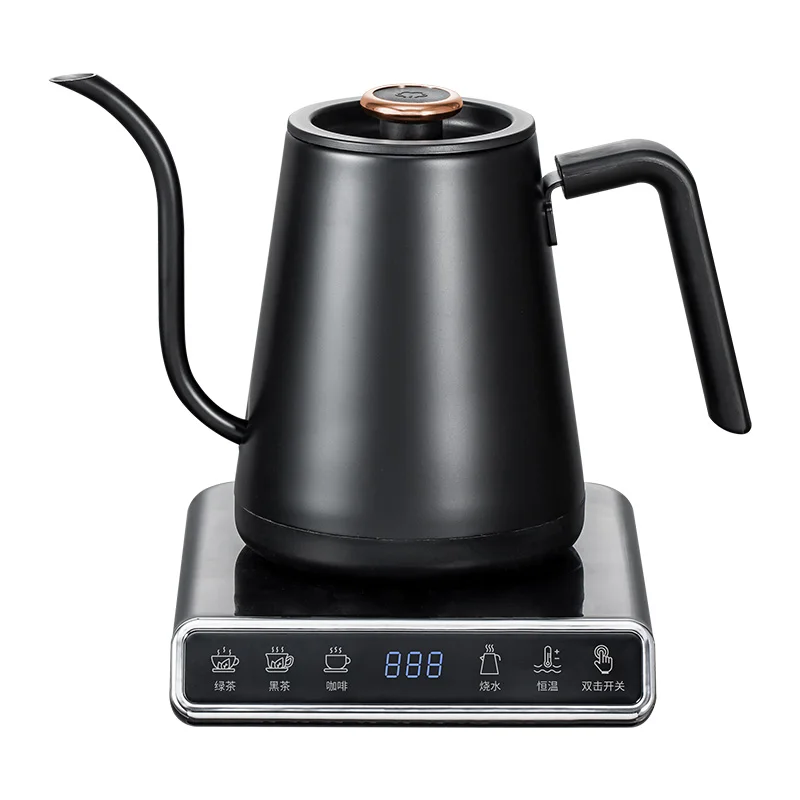 1500W 1.0 Liter Boil-Dry Protection Fish Smart Anti Scald Lid Stainless Steel Electric Pour Over Kettle