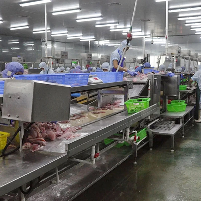 Leadworld Cleaning and air drying assembly line for semi-finished Prefabricated vegetable processing production line