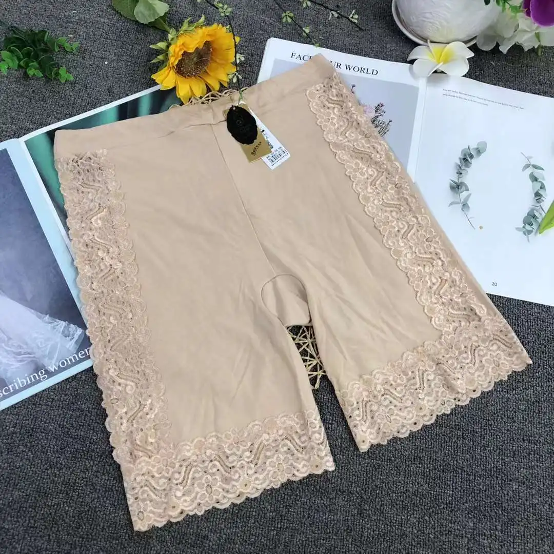 Hot selling Women Bottom invisible safety pants lace pants / Anti-light Boxer briefs for ladies Render pants