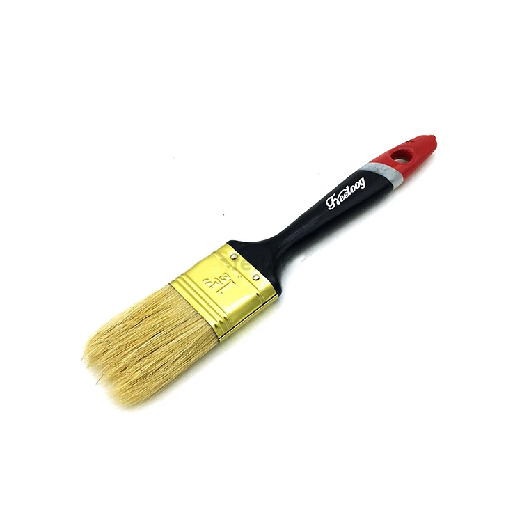 Полые пластиковые ручки с натуральной свиньей щетиной плоские кисти Краски