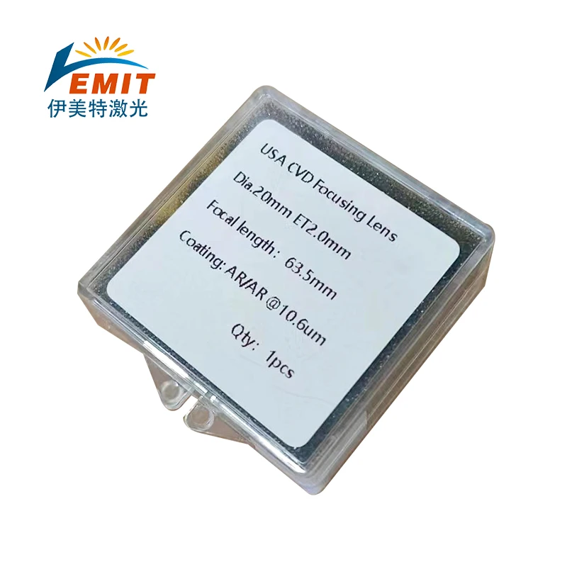 Original  ZnSe CVD focus lens for CO2 laser engraving cutting machine focus lens D12mm D20mm D25mm in laser head