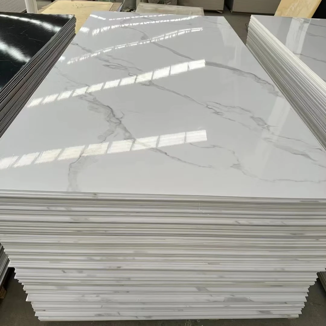 High glossy pvc marble sheet for interior wall decoration good quality banmboo charcole board